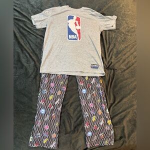 NBA Pajama Set - Gray and Multicolor